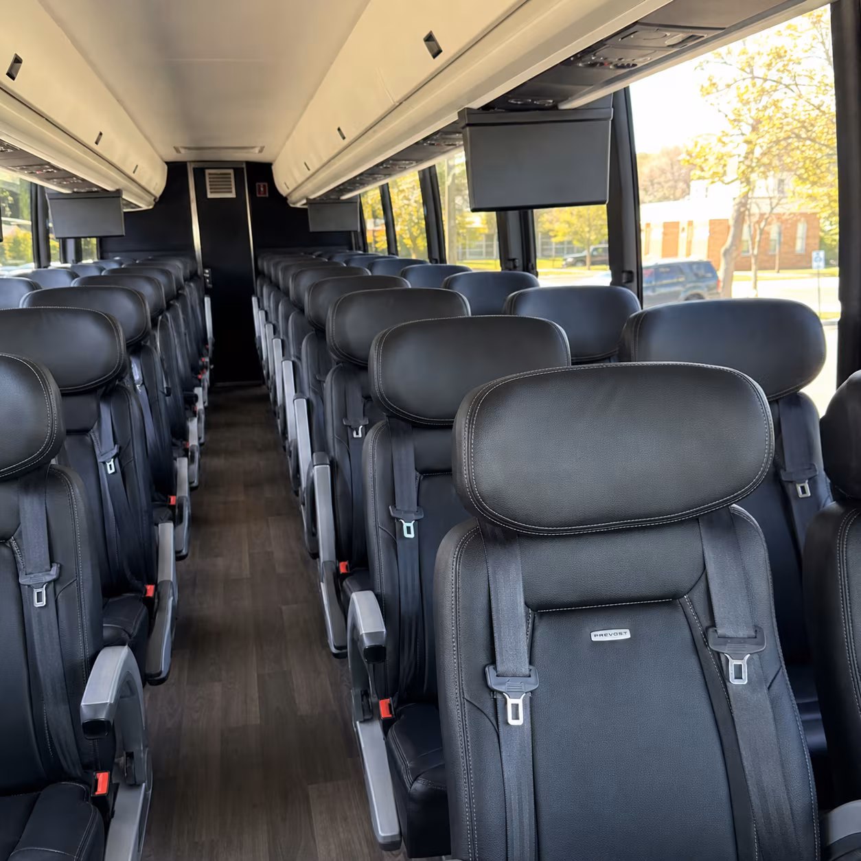 carson charter bus rental interior